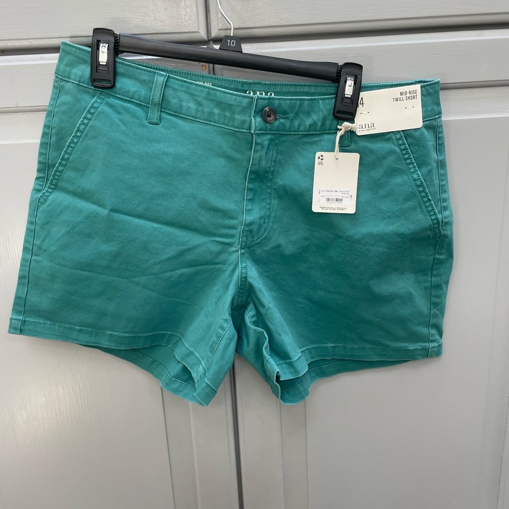 a.n.a Green Bermuda Shorts Casual Cotton Blend